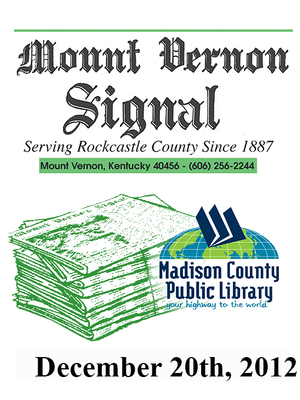 cover image of Mount Vernon Signal 12/20/2012